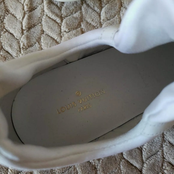 Louis VUITTON SNEAKERS WHITE MONOGRAM TEXTILE & MONOGRAM SIZE 41=11 US - Picture 7 of 17